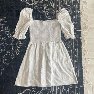 Reformation Linen Smocked Dress